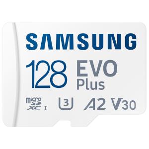 Samsung MicroSD EVO Plus (2024) 128GB + Adapter (160MB/s Class 10)
