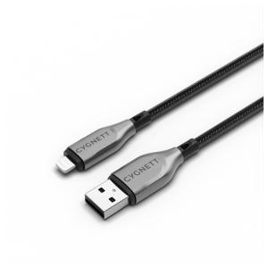 Cygnett Armoured Braided Lightning to USB Cable 1m Black