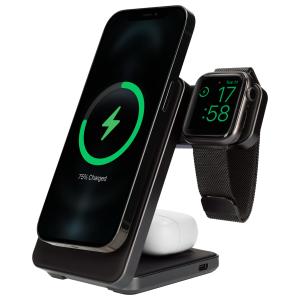 Mobiparts Foldable Wireless 3 in 1 Charger 15W Triangle Aluminum